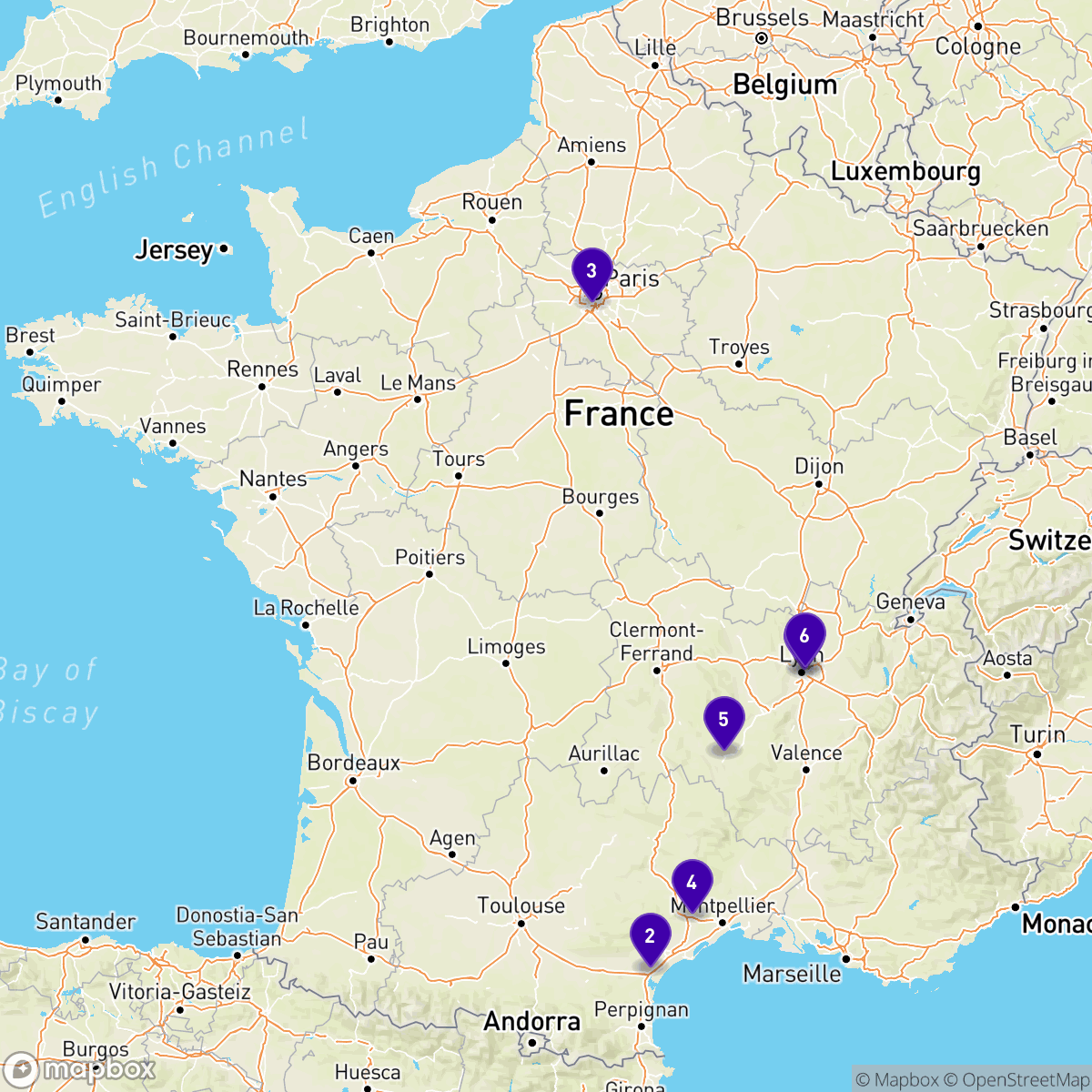 Carte de France des revendeurs